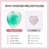 image:imageMelodySusie 2PCS Square Shape Resin Nail Art Palette Set with Stainless Steel Mixing Stick Professional Color Mixing Board for Gel Polish Acrylics Pigment Blending Salon and DIY Makeup ToolGreen