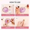 image:imageMelodySusie 2PCS Square Shape Resin Nail Art Palette Set with Stainless Steel Mixing Stick Professional Color Mixing Board for Gel Polish Acrylics Pigment Blending Salon and DIY Makeup ToolPurple