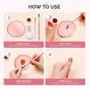 image:imageMelodySusie 2PCS Square Shape Resin Nail Art Palette Set with Stainless Steel Mixing Stick Professional Color Mixing Board for Gel Polish Acrylics Pigment Blending Salon and DIY Makeup ToolPink