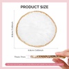 image:imageMelodySusie 2PCS Square Shape Resin Nail Art Palette Set with Stainless Steel Mixing Stick Professional Color Mixing Board for Gel Polish Acrylics Pigment Blending Salon and DIY Makeup ToolWhite