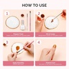 image:imageMelodySusie 2PCS Square Shape Resin Nail Art Palette Set with Stainless Steel Mixing Stick Professional Color Mixing Board for Gel Polish Acrylics Pigment Blending Salon and DIY Makeup ToolWhite