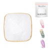 image:imageMelodySusie 2PCS Square Shape Resin Nail Art Palette Set with Stainless Steel Mixing Stick Professional Color Mixing Board for Gel Polish Acrylics Pigment Blending Salon and DIY Makeup ToolWhite