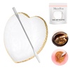 image:imageMelodySusie 2PCS Square Shape Resin Nail Art Palette Set with Stainless Steel Mixing Stick Professional Color Mixing Board for Gel Polish Acrylics Pigment Blending Salon and DIY Makeup ToolWhite