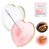 image:imageMelodySusie 2PCS Square Shape Resin Nail Art Palette Set with Stainless Steel Mixing Stick Professional Color Mixing Board for Gel Polish Acrylics Pigment Blending Salon and DIY Makeup ToolMulticolor