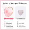 image:imageMelodySusie 2PCS Square Shape Resin Nail Art Palette Set with Stainless Steel Mixing Stick Professional Color Mixing Board for Gel Polish Acrylics Pigment Blending Salon and DIY Makeup ToolPink