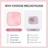 image:imageMelodySusie 2PCS Square Shape Resin Nail Art Palette Set with Stainless Steel Mixing Stick Professional Color Mixing Board for Gel Polish Acrylics Pigment Blending Salon and DIY Makeup ToolPink