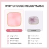 image:imageMelodySusie 2PCS Square Shape Resin Nail Art Palette Set with Stainless Steel Mixing Stick Professional Color Mixing Board for Gel Polish Acrylics Pigment Blending Salon and DIY Makeup ToolMulticolor