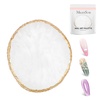 image:imageMelodySusie 2PCS Square Shape Resin Nail Art Palette Set with Stainless Steel Mixing Stick Professional Color Mixing Board for Gel Polish Acrylics Pigment Blending Salon and DIY Makeup ToolWhite