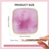 image:imageMelodySusie 2PCS Square Shape Resin Nail Art Palette Set with Stainless Steel Mixing Stick Professional Color Mixing Board for Gel Polish Acrylics Pigment Blending Salon and DIY Makeup ToolPurple