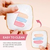image:imageMelodySusie 2PCS Square Shape Resin Nail Art Palette Set with Stainless Steel Mixing Stick Professional Color Mixing Board for Gel Polish Acrylics Pigment Blending Salon and DIY Makeup ToolWhite