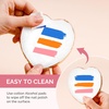 image:imageMelodySusie 2PCS Square Shape Resin Nail Art Palette Set with Stainless Steel Mixing Stick Professional Color Mixing Board for Gel Polish Acrylics Pigment Blending Salon and DIY Makeup ToolWhite