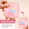 image:imageMelodySusie 2PCS Square Shape Resin Nail Art Palette Set with Stainless Steel Mixing Stick Professional Color Mixing Board for Gel Polish Acrylics Pigment Blending Salon and DIY Makeup ToolPink
