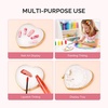 image:imageMelodySusie 2PCS Square Shape Resin Nail Art Palette Set with Stainless Steel Mixing Stick Professional Color Mixing Board for Gel Polish Acrylics Pigment Blending Salon and DIY Makeup ToolWhite