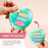 image:imageMelodySusie 2PCS Square Shape Resin Nail Art Palette Set with Stainless Steel Mixing Stick Professional Color Mixing Board for Gel Polish Acrylics Pigment Blending Salon and DIY Makeup ToolGreen