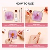 image:imageMelodySusie 2PCS Square Shape Resin Nail Art Palette Set with Stainless Steel Mixing Stick Professional Color Mixing Board for Gel Polish Acrylics Pigment Blending Salon and DIY Makeup ToolPurple
