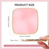 image:imageMelodySusie 2PCS Square Shape Resin Nail Art Palette Set with Stainless Steel Mixing Stick Professional Color Mixing Board for Gel Polish Acrylics Pigment Blending Salon and DIY Makeup ToolPink