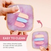 image:imageMelodySusie 2PCS Square Shape Resin Nail Art Palette Set with Stainless Steel Mixing Stick Professional Color Mixing Board for Gel Polish Acrylics Pigment Blending Salon and DIY Makeup ToolPurple