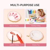 image:imageMelodySusie 2PCS Square Shape Resin Nail Art Palette Set with Stainless Steel Mixing Stick Professional Color Mixing Board for Gel Polish Acrylics Pigment Blending Salon and DIY Makeup ToolWhite