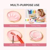 image:imageMelodySusie 2PCS Square Shape Resin Nail Art Palette Set with Stainless Steel Mixing Stick Professional Color Mixing Board for Gel Polish Acrylics Pigment Blending Salon and DIY Makeup ToolPink