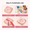 image:imageMelodySusie 2PCS Square Shape Resin Nail Art Palette Set with Stainless Steel Mixing Stick Professional Color Mixing Board for Gel Polish Acrylics Pigment Blending Salon and DIY Makeup ToolMulticolor