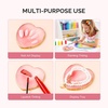 image:imageMelodySusie 2PCS Square Shape Resin Nail Art Palette Set with Stainless Steel Mixing Stick Professional Color Mixing Board for Gel Polish Acrylics Pigment Blending Salon and DIY Makeup ToolMulticolor