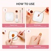 image:imageMelodySusie 2PCS Square Shape Resin Nail Art Palette Set with Stainless Steel Mixing Stick Professional Color Mixing Board for Gel Polish Acrylics Pigment Blending Salon and DIY Makeup ToolWhite