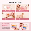 image:imageMelodySusie 2PCS Square Shape Resin Nail Art Palette Set with Stainless Steel Mixing Stick Professional Color Mixing Board for Gel Polish Acrylics Pigment Blending Salon and DIY Makeup ToolMulticolor