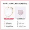 image:imageMelodySusie 2PCS Square Shape Resin Nail Art Palette Set with Stainless Steel Mixing Stick Professional Color Mixing Board for Gel Polish Acrylics Pigment Blending Salon and DIY Makeup ToolWhite