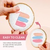 image:imageMelodySusie 2PCS Square Shape Resin Nail Art Palette Set with Stainless Steel Mixing Stick Professional Color Mixing Board for Gel Polish Acrylics Pigment Blending Salon and DIY Makeup ToolWhite