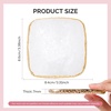 image:imageMelodySusie 2PCS Square Shape Resin Nail Art Palette Set with Stainless Steel Mixing Stick Professional Color Mixing Board for Gel Polish Acrylics Pigment Blending Salon and DIY Makeup ToolWhite