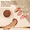 image:imageMelodySusie 2Pcs Chrome Nail Powder for Gel NailsMetallic Mirror Effect Pigment Stylish and Technological Fine Glitter for Home DIY Salon UseChampagne