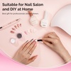image:imageMelodySusie 2Pcs Chrome Nail Powder for Gel NailsMetallic Mirror Effect Pigment Stylish and Technological Fine Glitter for Home DIY Salon UseGold Silver Pink Champagne
