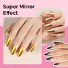 image:imageMelodySusie 2Pcs Chrome Nail Powder for Gel NailsMetallic Mirror Effect Pigment Stylish and Technological Fine Glitter for Home DIY Salon UseGold Silver Pink Champagne