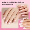 image:imageMelodySusie 2Pcs Chrome Nail Powder for Gel NailsMetallic Mirror Effect Pigment Stylish and Technological Fine Glitter for Home DIY Salon UseGold White Purple Blue