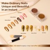 image:imageMelodySusie 2Pcs Chrome Nail Powder for Gel NailsMetallic Mirror Effect Pigment Stylish and Technological Fine Glitter for Home DIY Salon UseGold and Champagne