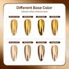 image:imageMelodySusie 2Pcs Chrome Nail Powder for Gel NailsMetallic Mirror Effect Pigment Stylish and Technological Fine Glitter for Home DIY Salon UseGold and Champagne Gold