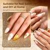 image:imageMelodySusie 2Pcs Chrome Nail Powder for Gel NailsMetallic Mirror Effect Pigment Stylish and Technological Fine Glitter for Home DIY Salon UseGold and Champagne Gold