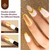image:imageMelodySusie 2Pcs Chrome Nail Powder for Gel NailsMetallic Mirror Effect Pigment Stylish and Technological Fine Glitter for Home DIY Salon UseGold and Champagne