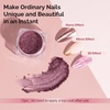 image:imageMelodySusie 2Pcs Chrome Nail Powder for Gel NailsMetallic Mirror Effect Pigment Stylish and Technological Fine Glitter for Home DIY Salon UseMulticolor