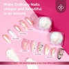 image:imageMelodySusie 2Pcs Chrome Nail Powder for Gel NailsMetallic Mirror Effect Pigment Stylish and Technological Fine Glitter for Home DIY Salon UsePearl and Aurora
