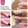 image:imageMelodySusie 2Pcs Chrome Nail Powder for Gel NailsMetallic Mirror Effect Pigment Stylish and Technological Fine Glitter for Home DIY Salon UsePearl and Aurora