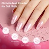 image:imageMelodySusie 2Pcs Chrome Nail Powder for Gel NailsMetallic Mirror Effect Pigment Stylish and Technological Fine Glitter for Home DIY Salon UsePearl and Aurora