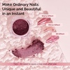 image:imageMelodySusie 2Pcs Chrome Nail Powder for Gel NailsMetallic Mirror Effect Pigment Stylish and Technological Fine Glitter for Home DIY Salon UsePink