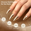 image:imageMelodySusie 2Pcs Chrome Nail Powder for Gel NailsMetallic Mirror Effect Pigment Stylish and Technological Fine Glitter for Home DIY Salon UseSilver and Champagne Gold