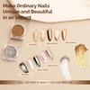 image:imageMelodySusie 2Pcs Chrome Nail Powder for Gel NailsMetallic Mirror Effect Pigment Stylish and Technological Fine Glitter for Home DIY Salon UseSilver and Champagne Gold