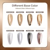 image:imageMelodySusie 2Pcs Chrome Nail Powder for Gel NailsMetallic Mirror Effect Pigment Stylish and Technological Fine Glitter for Home DIY Salon UseSilver and Champagne Gold