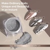 image:imageMelodySusie 2Pcs Chrome Nail Powder for Gel NailsMetallic Mirror Effect Pigment Stylish and Technological Fine Glitter for Home DIY Salon UseSliver
