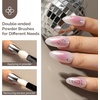 image:imageMelodySusie 2Pcs Chrome Nail Powder for Gel NailsMetallic Mirror Effect Pigment Stylish and Technological Fine Glitter for Home DIY Salon UseSliver