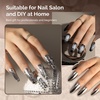 image:imageMelodySusie 2Pcs Chrome Nail Powder for Gel NailsMetallic Mirror Effect Pigment Stylish and Technological Fine Glitter for Home DIY Salon UseSliver