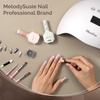 image:imageMelodySusie 2Pcs Chrome Nail Powder for Gel NailsMetallic Mirror Effect Pigment Stylish and Technological Fine Glitter for Home DIY Salon UseSliver
